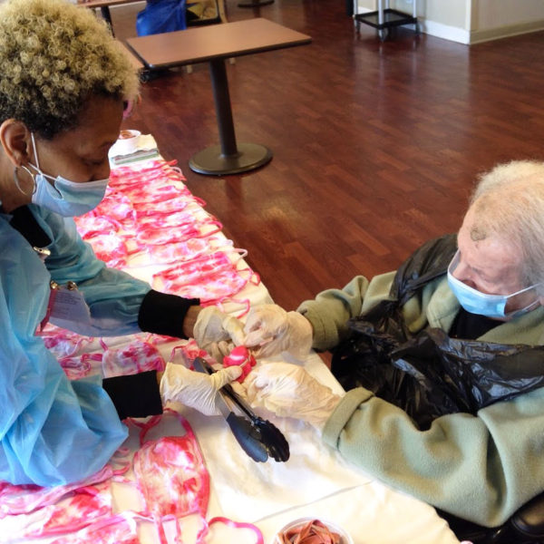 Residents Had Fun Making Tie-Dye Face Masks for the Home - The Selfhelp Home