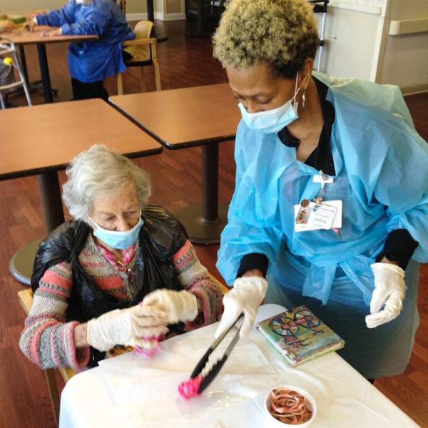 Residents Had Fun Making Tie-Dye Face Masks for the Home - The Selfhelp Home